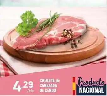 Coviran Chuleta de cabezada de cerdo oferta