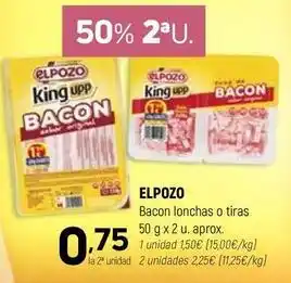 Coviran Elpozo - bacon lonchas o tiras oferta