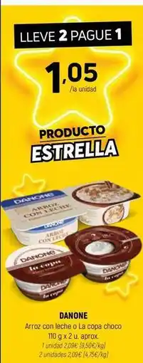 Coviran Danone - arroz con leche o la copa choco oferta