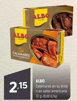 Coviran Albo - calamares en su tinta o en salsa americana oferta