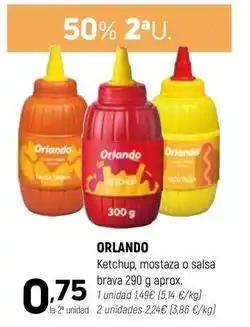 Coviran Orlando - ketchup, mostaza o salsa brava oferta