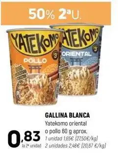 Coviran Gallina blanca - yatekomo oriental o pollo oferta