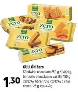 Coviran Gullón - sandwich chocolate barquillo chocolate o vainilla oferta