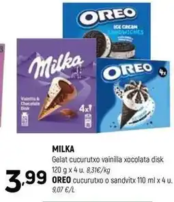 Coviran Milka - gelat cucuructo vainilla xocolata disk oferta