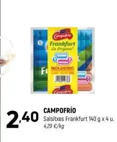 Coviran Campofrío - salsitxes frankfurt oferta