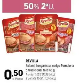 Coviran Revilla - salami, longanissa, xorico paploma o tradicional talls oferta