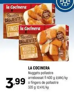 Coviran La cocinera - nuggets pollastre arrebossat fi 400 g oferta