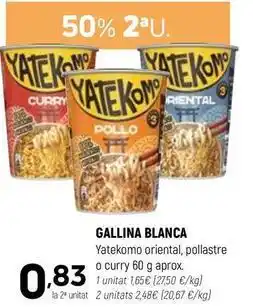 Coviran Gallina blanca - yatekomo oriental, pollastre o curry oferta