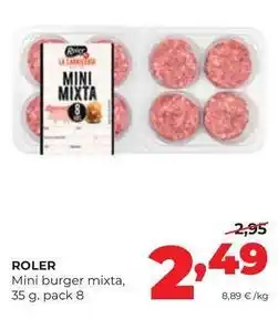 Alimerka Roler - mini burger mixta oferta