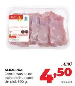 Alimerka Alimerka - contramuslos de pollo deshuesado sin piel oferta