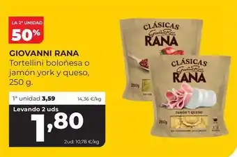 Alimerka Rana - tortellini bolonesa o jamon york y queso oferta