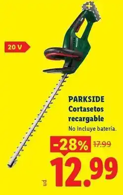 Ocine Parkside - cortasetos recargable oferta