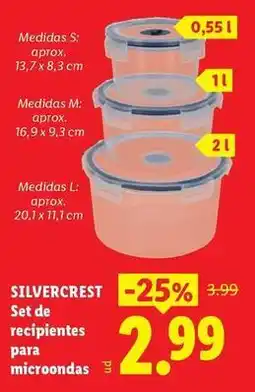 Ocine Silvercrest - set de recipientes para microondas oferta