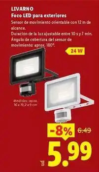 Ocine Livarno - foco led para exteriores oferta