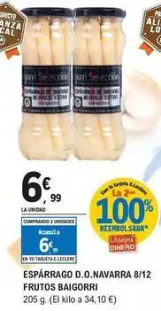 E.Leclerc Baigorri - esparrago d.o. navarra 8/12 frutos oferta