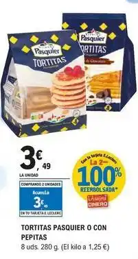 E.Leclerc Pasquier - tortitas o con pepitas oferta