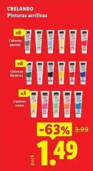 Ocine Crelando - pinturas acrilicas oferta