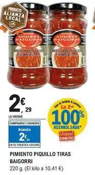 E.Leclerc Baigorri - pimiento piquillo tiras oferta