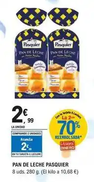 E.Leclerc Pasquier - pan de leche oferta