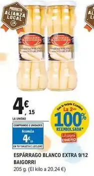 E.Leclerc Baigorri - esparrago blanco extra 9/12 oferta