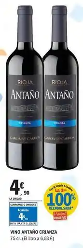 E.Leclerc Antaño - vino crianza oferta