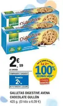 E.Leclerc Gullón - galletas digestive avena chocolate oferta