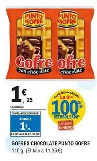 E.Leclerc Punto gofre - gofres chocolate oferta