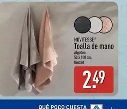 ALDI NOVITESSE Toalla de mano oferta