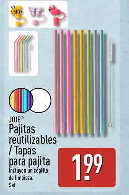 ALDI JOIE Pajitas reutilizables /Tapas para pajita oferta
