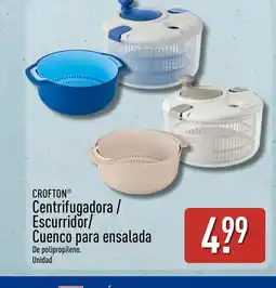 ALDI CROFTON Centrifugadora/ Escurridor/ Cuenco para ensalada oferta
