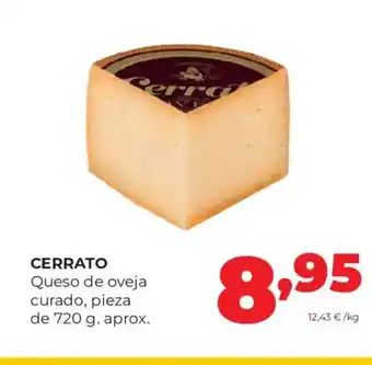Alimerka CERRATO Queso de oveja curado oferta