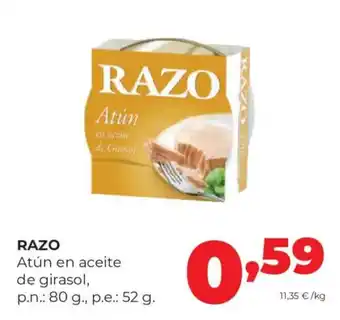 Alimerka RAZO Atún en aceite de girasol oferta