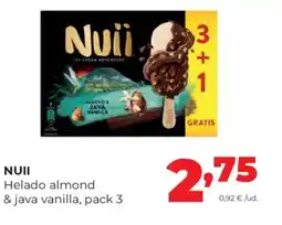 Alimerka NUII Helado almond & java vanilla, pack 3 oferta