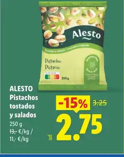 Lidl ALESTO Pistachos tostados y salados oferta