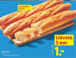 Lidl Barra de pan oferta