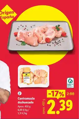 Lidl Contramuslo deshuesado oferta