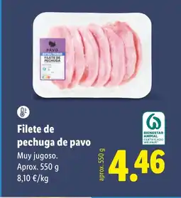 Lidl Filete de pechuga de pavo oferta