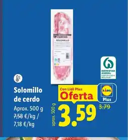 Lidl Solomillo de cerdo oferta