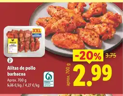 Lidl Alitas de pollo barbacoa oferta