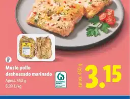 Lidl Muslo pollo deshuesado marinado oferta