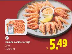 Lidl Gamba cocida salvaje oferta