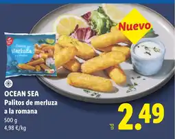 Lidl OCEAN SEA Palitos de merluza a la romana oferta