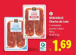 Lidl REALVALLE Chorizo de León oferta