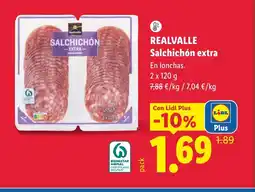Lidl REALVALLE Salchichón extra oferta