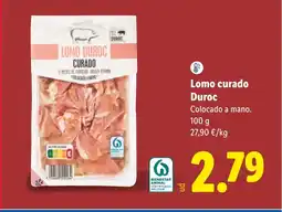 Lidl Lomo curado Duroc oferta