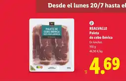 Lidl REALVALLE Paleta de cebo ibérica oferta