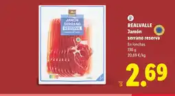 Lidl REALVALLE Jamón serrano reserva oferta