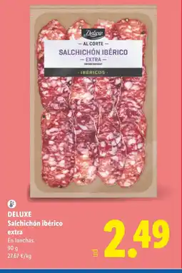 Lidl DELUXE Salchichón ibérico extra oferta