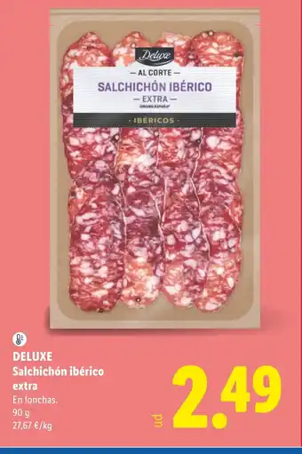 Lidl DELUXE Salchichón ibérico extra oferta