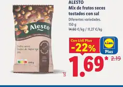 Lidl ALESTO Mix de frutos secos tostados con sal oferta